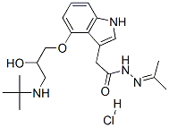 CAS#: 145296-57-7， 2-[4-[3-(Tert-Butylamino)-2-Hydroxypropoxy]-1H-Indol-3-Yl]-N-(Propan-2-Ylideneamino)Acetamide Hydrochloride