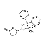 structure of CAS# 145397-22-4, 2-({[(2-Methyl-2-Propanyl)(Diphenyl)Silyl]Oxy}Methyl)-1,3-Dioxolan-4-One;2-[(tert-Butyldiphenylsilyloxy)methyl]-1,3-dioxolan-4-one;2-[(tert-Butyldiphenylsilyloxy)-methyl]-1,3-dioxolan-4-one;MFCD04973960