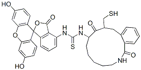 CAS#: 145724-06-7， N-[6-[(3',6'-Dihydroxy-3-Oxospiro[2-Benzofuran-1,9'-Xanthene]-5-Yl)Carbamothioylamino]Hexyl]-2-(Phenylmethyl)-3-Sulfanylpropanamide