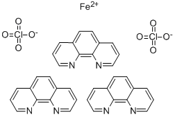 structure of CAS# 14586-54-0, 1,10-Phenanthroline Iron(II) Perchlorate;Ferrous 1,10-Phenanthroline Diperchlorate;1,10-Phenanthroline Ferrous Perchlorate