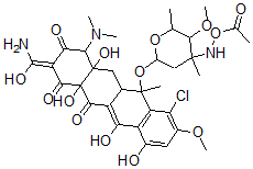 CAS#: 146064-00-8， [[6-[[(9Z)-9-(Amino-Hydroxymethylidene)-4-Chloro-7-Dimethylamino-1,6a,10a,12-Tetrahydroxy-3-Methoxy-5-Methyl-8,10,11-Trioxo-6,7-Dihydro-5aH-Tetracen-5-Yl]Oxy]-3-Methoxy-2,4-Dimethyloxan-4-Yl]Amino] Acetate