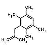 结构式 CAS# 14611-46-2, 1,2,4,5-四甲基-3-(2-甲基-2-丙烯-1-基)苯