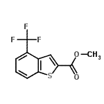 结构式 CAS# 146137-87-3, 甲基4-(三氟甲基)-1-苯并噻吩-2-羧酸酯