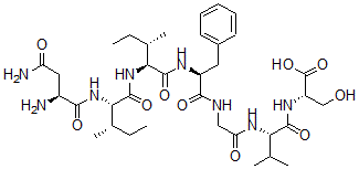 CAS#: 146289-28-3， N-[N-[N-[N-[N-(N-L-Asparaginyl-L-isoleucyl)-L-isoleucyl]-L-phenylalanyl]glycyl]-L-valyl]-L-Serine