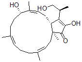 CAS#: 146436-22-8， (1S,3Z,7Z,11S,12Z,15R)-11,17-Dihydroxy-16-[(2S)-1-Hydroxypropan-2-Yl]-1,4,8,12-Tetramethylbicyclo[13.3.0]Octadeca-3,7,12,16-Tetraen-18-One