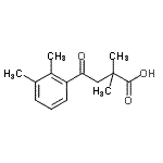结构式 CAS# 146645-55-8, 4-(2,3-二甲基苯基)-2,2-二甲基-4-氧代丁酸