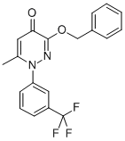 CAS#: 146824-79-5， 6-Methyl-3-(Phenylmethoxy)-1-[3-(Trifluoromethyl)Phenyl]Pyridazin-4-One