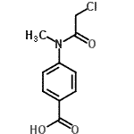 结构式 CAS# 147149-44-8, 4-[(氯乙酰基)(甲基)氨基]苯甲酸