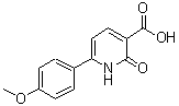 结构式 CAS# 147269-07-6, 6-(4-甲氧基苯基)-2-氧代-1,2-二氢-3-吡啶羧酸