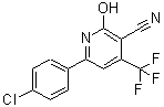 CAS 登录号:147381-62-2, 6-(4-氯苯基)-2-羟基-4-(三氟甲基)烟腈
