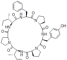 CAS#: 147395-10-6， Cyclo(Pro-Ile-Pro-Ile-Phe-Pro-Tyr)