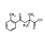 structure of CAS# 147484-87-5, 2,2-Dimethyl-4-(2-Methylphenyl)-4-Oxobutanoic Acid;2,2-Dimethyl-4-(2-methylphenyl)-4-oxobutyric acid