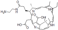 CAS#: 147740-90-7， (2S-trans)-3-(3-((2-Aminoethyl)Amino)-3-Oxopropyl)-7-Carboxy-12,17-Diethyl-2,3-Dihydro-2,8,13,18-Tetramethyl-21H,23H-Porphine-5-Acetic Acid