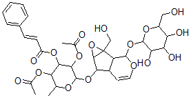 CAS#: 148000-43-5， 6-O-((2'',4''-Di-O-Acetyl-3''-O-trans-Cinnamoyl)-alpha-L-Rhamnopyranosyl)Catalpol