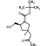 CAS#: 148017-42-9， 2-Methyl-2-Propanyl (2S,4S)-4-(Acetylsulfanyl)-2-(Hydroxymethyl)-1-Pyrrolidinecarboxylate