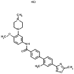 CAS#: 148642-42-6， N-[4-Methoxy-3-(4-Methyl-1-Piperazinyl)Phenyl]-2'-Methyl-4'-(5-Methyl-1,2,4-Oxadiazol-3-Yl)-4-Biphenylcarboxamide Hydrochloride (1:1)