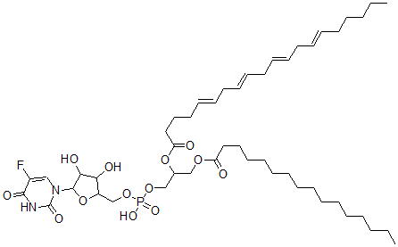 CAS#: 148763-97-7， [1-[[5-(5-Fluoro-2,4-Dioxopyrimidin-1-Yl)-3,4-Dihydroxyoxolan-2-Yl]Methoxy-Hydroxyphosphoryl]Oxy-3-Hexadecanoyloxypropan-2-Yl] (5E,8E,11E,14E)-Icosa-5,8,11,14-Tetraenoate