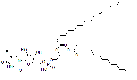 CAS#: 148763-98-8， [1-[[5-(5-Fluoro-2,4-Dioxopyrimidin-1-Yl)-3,4-Dihydroxyoxolan-2-Yl]Methoxy-Hydroxyphosphoryl]Oxy-3-Hexadecanoyloxypropan-2-Yl] (9E,12E)-Octadeca-9,12-Dienoate