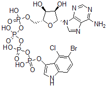 CAS#: 148778-60-3， [(2R,3S,4R,5R)-5-(6-Aminopurin-9-Yl)-3,4-Dihydroxyoxolan-2-Yl]Methyl [[[(5-Bromo-4-Chloro-1H-Indol-3-Yl)Oxy-Hydroxyphosphoryl]Oxy-Hydroxyphosphoryl]Oxy-Hydroxyphosphoryl] Hydrogen Phosphate
