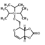 结构式 CAS# 149625-80-9, 2,6-脱水-5-脱氧-3,4-O-(氧代亚甲基)-1-O-(三异丙基硅烷基)-D-阿拉伯糖-己-5-烯糖