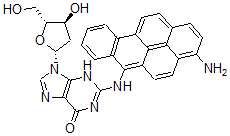 CAS 登录号：149635-27-8， 2-[(3-氨基苯并[b]芘-6-基)氨基]-9-[(2R,4S,5R)-4-羟基-5-(羟基甲基)四氢呋喃-2-基]-3H-嘌呤-6-酮