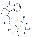 CAS#: 149825-33-2， 1-(9H-Carbazol-4-Yloxy)-3-(1,1,2,2,3,3,3-Heptafluoropropyl-Propan-2-Ylamino)Propan-2-Ol Hydroiodide