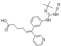 CAS#: 149979-74-8， (E)-6-[3-[(N'-Tert-Butyl-N-Cyanocarbamimidoyl)Amino]Phenyl]-6-Pyridin-3-Ylhex-5-Enoic Acid