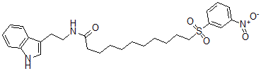 CAS#: 150214-87-2， N-[2-(1H-Indol-3-Yl)Ethyl]-11-(3-Nitrophenyl)Sulfonylundecanamide
