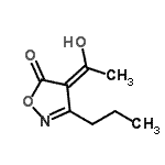 CAS 登录号：150307-84-9， (4Z)-4-(1-羟基乙亚基)-3-丙基-1,2-恶唑-5(4H)-酮