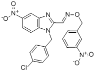 CAS#: 150445-97-9， 1-[1-[(4-Chlorophenyl)Methyl]-5-Nitrobenzimidazol-2-Yl]-N-[(3-Nitrophenyl)Methoxy]Methanimine