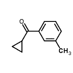 structure of CAS# 150668-37-4, Cyclopropyl(3-Methylphenyl)Methanone;Cyclopropyl 3-methylphenyl ketone;MFCD03841207