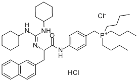 CAS#: 151039-63-3， Tributyl-[[4-[[(2S)-2-[(N,N'-Dicyclohexylcarbamimidoyl)Amino]-3-Naphthalen-2-Ylpropanoyl]Amino]Phenyl]Methyl]Phosphanium Chloride
