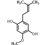 CAS#: 15116-20-8， 2-Methoxy-5-(3-Methyl-2-Buten-1-Yl)-1,4-Benzenediol
