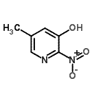 structure of CAS# 15128-88-8, 5-Methyl-2-Nitro-3-Pyridinol;3-Pyridinol, 5-methyl-2-nitro-;5-Methyl-2-nitropyridin-3-ol