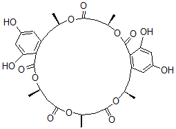 CAS#: 151379-39-4， (7R,11R,15R,23R,27R)-7,8,11,12,15,16,23,24,27,28-Decahydro-2,4,18,20-tetrahydroxy-7,11,15,23,27-pentamethyl-5H,9H,13H,21H,25H-Dibenzo[k,u][1,5,9,15,19]pentaoxacyclotetracosin-5,9,13,21,25-pentone
