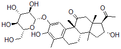 CAS#: 151703-10-5， (8S,9R,13R,16R,17R)-17-Acetyl-3,16-Dihydroxy-4,9,13,14-Tetramethyl-2-[(2S,3R,4S,5S,6R)-3,4,5-Trihydroxy-6-(Hydroxymethyl)Oxan-2-Yl]Oxy-7,8,12,15,16,17-Hexahydro-6H-Cyclopenta[a]Phenanthren-11-One