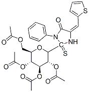 CAS#: 151731-16-7， [(2R,3R,4S,5R,6S)-3,5-Diacetyloxy-2-(Acetyloxymethyl)-6-[(4E)-5-Oxo-1-Phenyl-4-(Thiophen-2-Ylmethylidene)Imidazol-2-Yl]Sulfanyloxan-4-Yl] Acetate