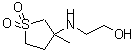 structure of CAS# 151775-04-1, 2-[(3-Methyl-1,1-Dioxidotetrahydro-3-Thiophenyl)Amino]Ethanol;2-(3-Meth<wbr>yl-1,1-di<wbr>oxo-tetra<wbr>hydro-1λ*<wbr>6*-thioph<wbr>en-3-ylam<wbr>ino)-etha<wbr>nol;2-(3-Methyl-1,1-dioxo-tetrahydrothiophen-3-;2-(3-Methyl-1,1-dioxo-tetrahydrothiophen-3-ylamino)-ethanol