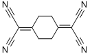 structure of CAS# 1518-15-6, 2,2'-(1,4-Cyclohexanediylidene)Bis-Propanedinitrile;2-[4-(Dicyanomethylene)Cyclohexylidene]Propanedinitrile;2-[4-(Dicyanomethylene)Cyclohexylidene]Malononitrile;2,2'-(1,4-Cyclohexanediylidene)Bismalononitrile