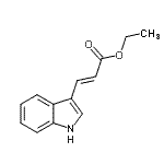 结构式 CAS# 15181-86-9, (2E)-3-(1H-吲哚-3-基)丙烯酸乙酯