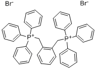 structure of CAS# 1519-46-6, o-Xylylenebis(Triphenylphosphonium Bromide);Triphenyl-[[2-(Triphenylphosphaniumylmethyl)Phenyl]Methyl]Phosphonium Bromide;Triphenyl-[2-(Triphenylphosphaniumylmethyl)Benzyl]Phosphonium Bromide;Nsc665614