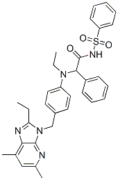 CAS#: 151954-37-9， 2-[Ethyl-[4-[(2-Ethyl-5,7-Dimethylimidazo[5,4-b]Pyridin-3-Yl)Methyl]Phenyl]Amino]-2-Phenyl-N-Phenylsulfonylacetamide