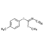 structure of CAS# 152381-94-7, Methyl 4-Methylphenyl Cyanocarbonodithioimidate;Methyl (4-methylphenyl)cyanocarbonimidodithioate