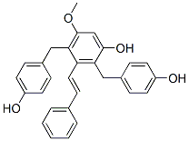 CAS#: 152383-83-0， 2,4-Bis[(4-Hydroxyphenyl)Methyl]-5-Methoxy-3-[(E)-2-Phenylethenyl]Phenol