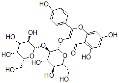 CAS#: 152390-63-1， 3-[(2S,3R,4S,5S,6R)-4,5-Dihydroxy-6-(Hydroxymethyl)-3-[(2S,3R,4S,5R,6R)-3,4,5-Trihydroxy-6-(Hydroxymethyl)Oxan-2-Yl]Oxyoxan-2-Yl]Oxy-5,7-Dihydroxy-2-(4-Hydroxyphenyl)Chromen-4-One