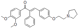 CAS#: 15272-66-9， 3,4-Dimethoxy-alpha-phenyl-4'-(2-(1-pyrrolidinyl)ethoxy)chalcone