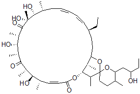 CAS#: 152726-68-6， (1R,4E,6S,7R,8S,10R,11S,12S,14R,15R,16R,18Z,20Z,22S,29S)-22-Ethyl-7,11,14,15-Tetrahydroxy-6'-(2-Hydroxybutyl)-5',6,8,10,12,14,16,28,29-Nonamethylspiro[2,26-Dioxabicyclo[23.3.1]Nonacosa-4,18,20-Triene-27,2'-Oxane]-3,9,13-Trione