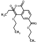 结构式 CAS# 1528-53-6, 三丙基1,2,4-苯三羧酸酯