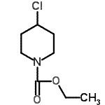 结构式 CAS# 152820-13-8, 乙基4-氯-1-哌啶羧酸酯