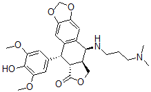 CAS#: 152833-16-4， (5R,5aR,8aS,9S)-9-(3-Dimethylaminopropylamino)-5-(4-Hydroxy-3,5-Dimethoxy-Phenyl)-5a,8,8a,9-Tetrahydro-5H-Isobenzofurano[6,5-f][1,3]Benzodioxol-6-One